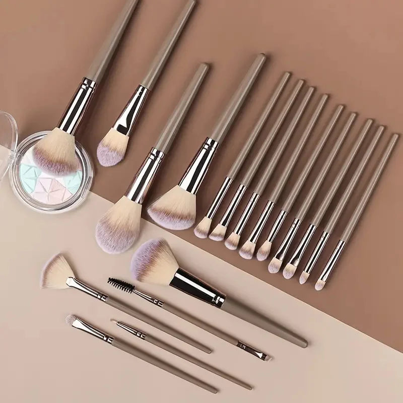 Premium Makeup Brush Set (3-20 Pcs) – Soft Fluffy Brushes for Foundation, Eyeshadow, Blush & Kabuki