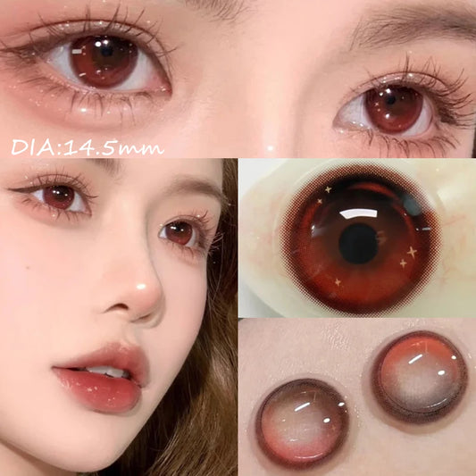 KSSEYE Korean Color Contact Lenses with Prescription – Soft Yearly Lenses, 0.00 to -8.00