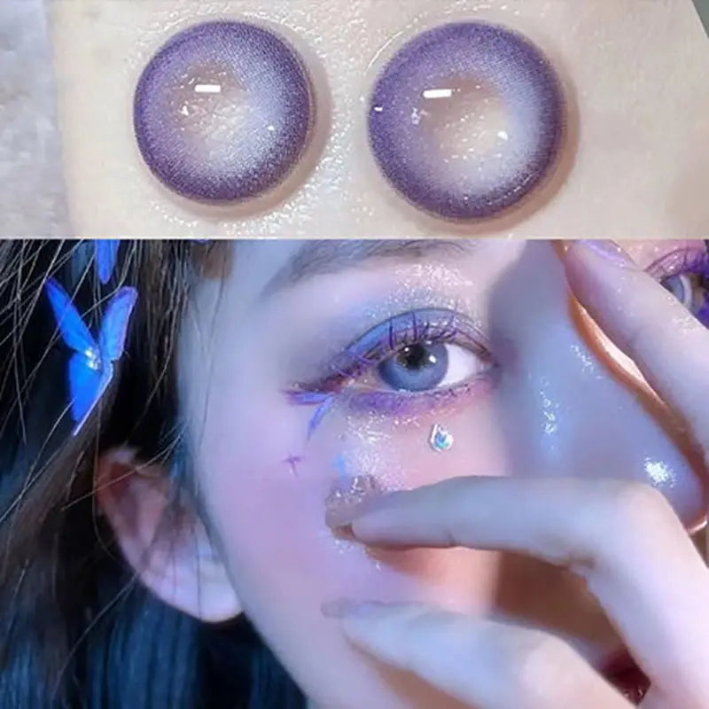 JeweLens Galaxy Farbige Kontaktlinsen – Bling Cosplay Circle Lenses, Jahreslinsen mit Box