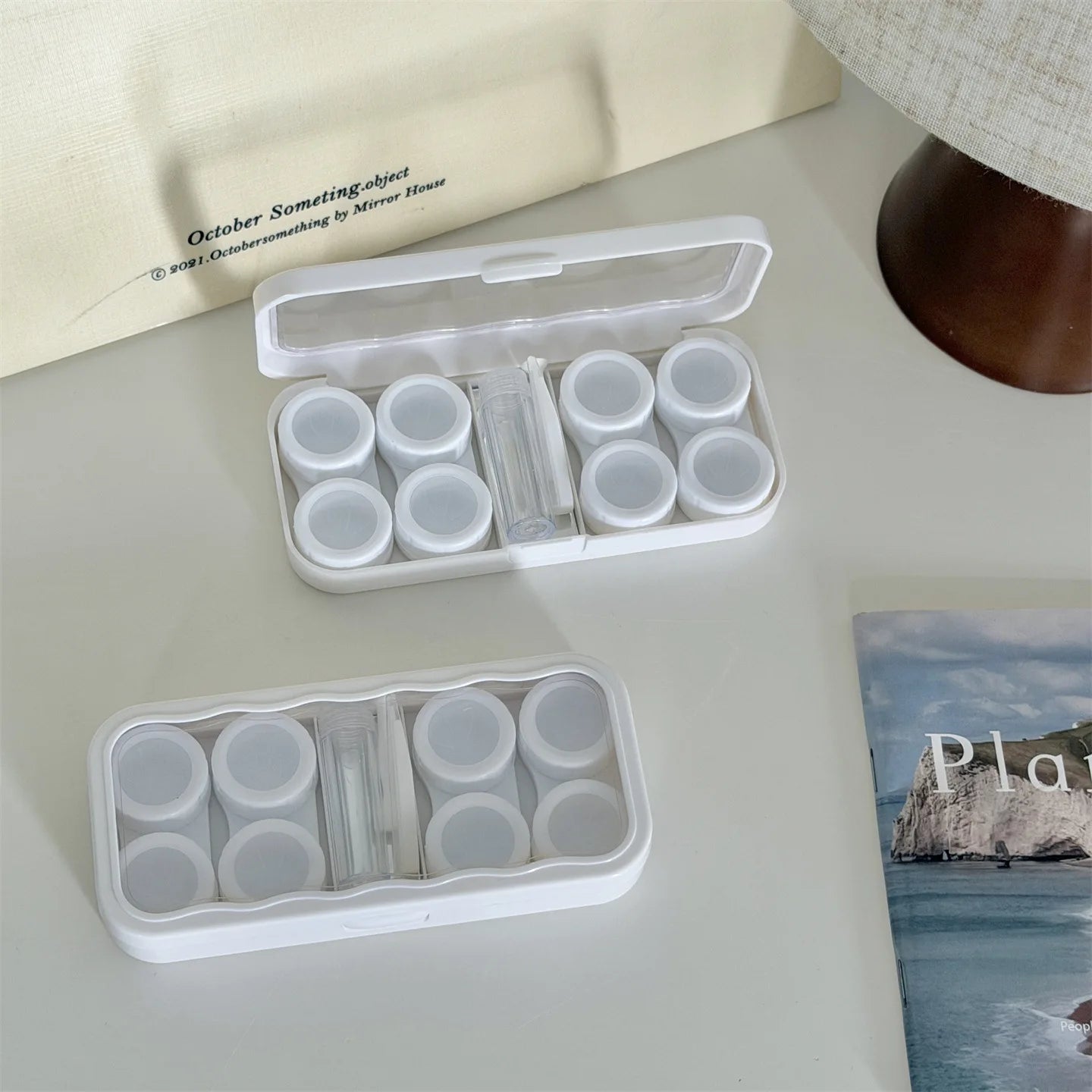Large-Capacity Contact Lens Storage Case – Retro Morandi Colors