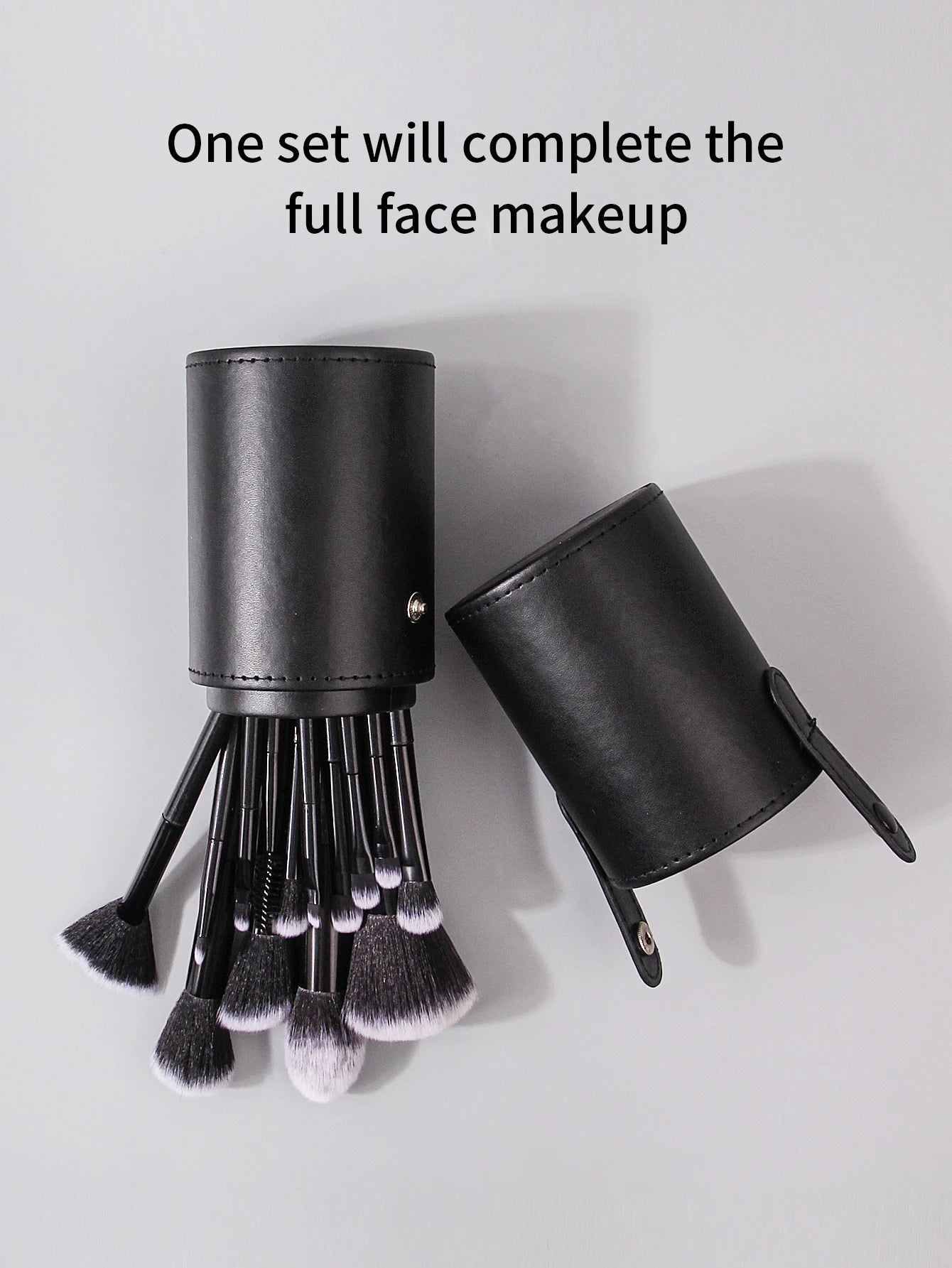 Professional Black Makeup Brush Set – Super Soft Bristles for Foundation, Concealer, Eyeshadow & Blush