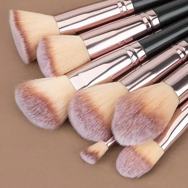 Professional Makeup Brush Set (3-10 Pcs) – Soft Fluffy Brushes for Eyeshadow, Foundation, Blush & Concealer