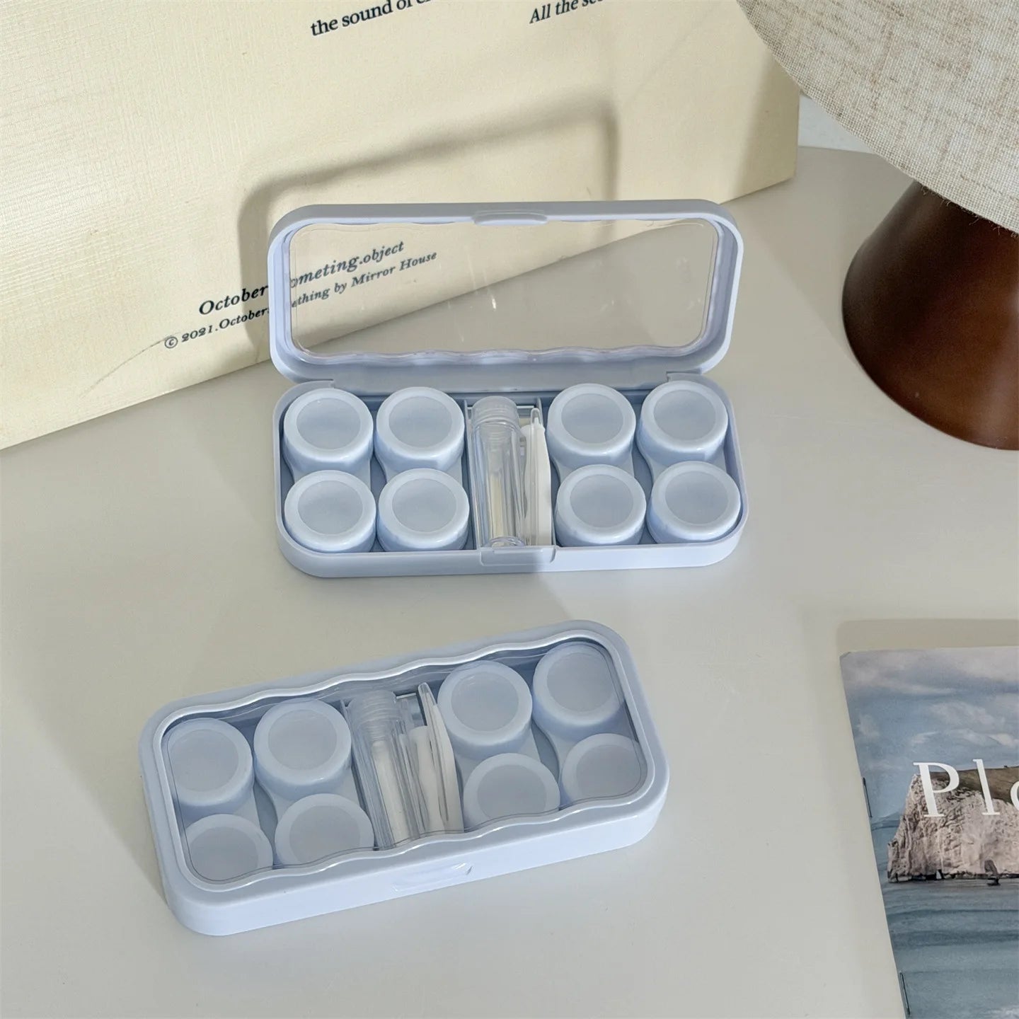 Large-Capacity Contact Lens Storage Case – Retro Morandi Colors