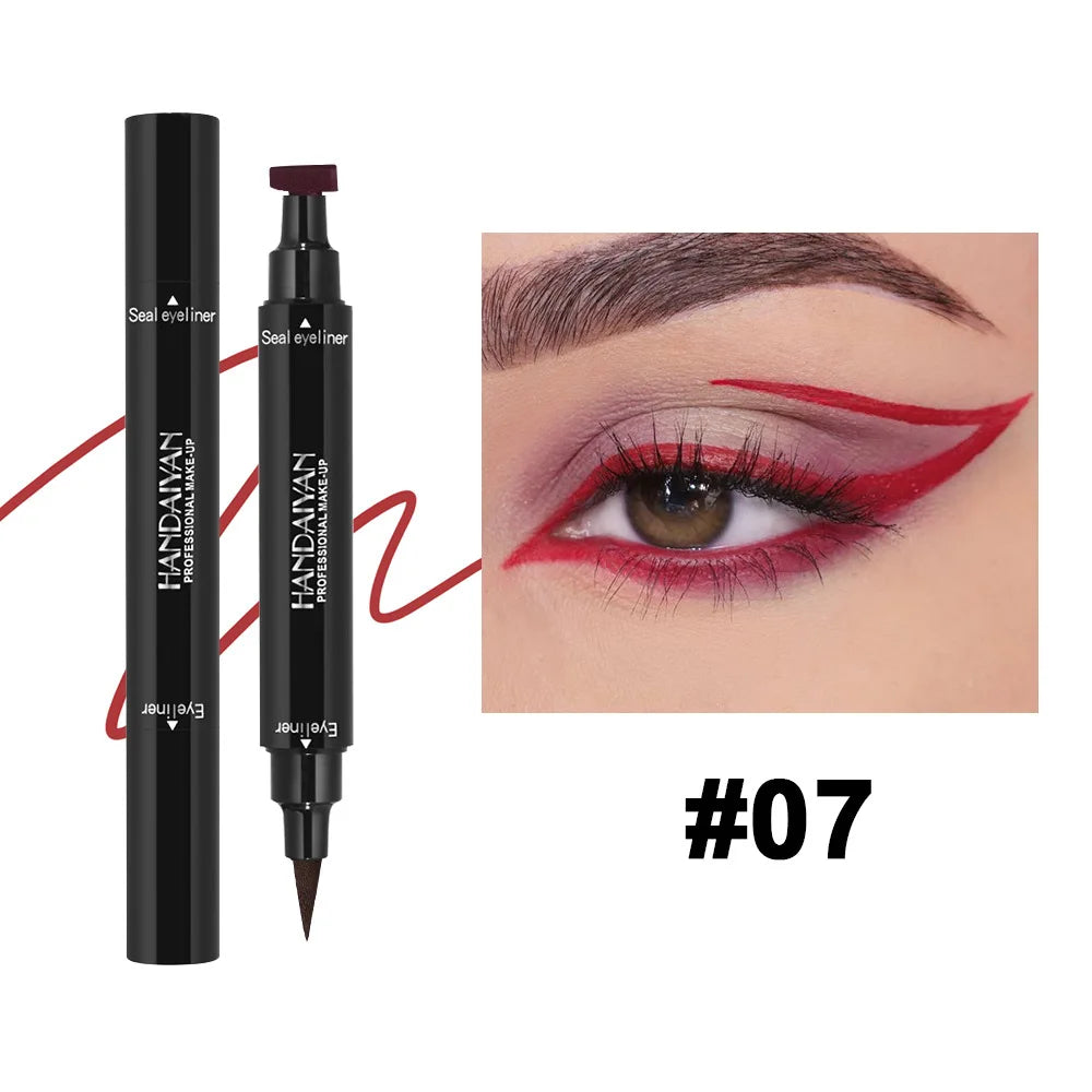 Colorful Dual-Ended Liquid Eyeliner Stamp – Waterproof, Quick-Dry & Long-Lasting