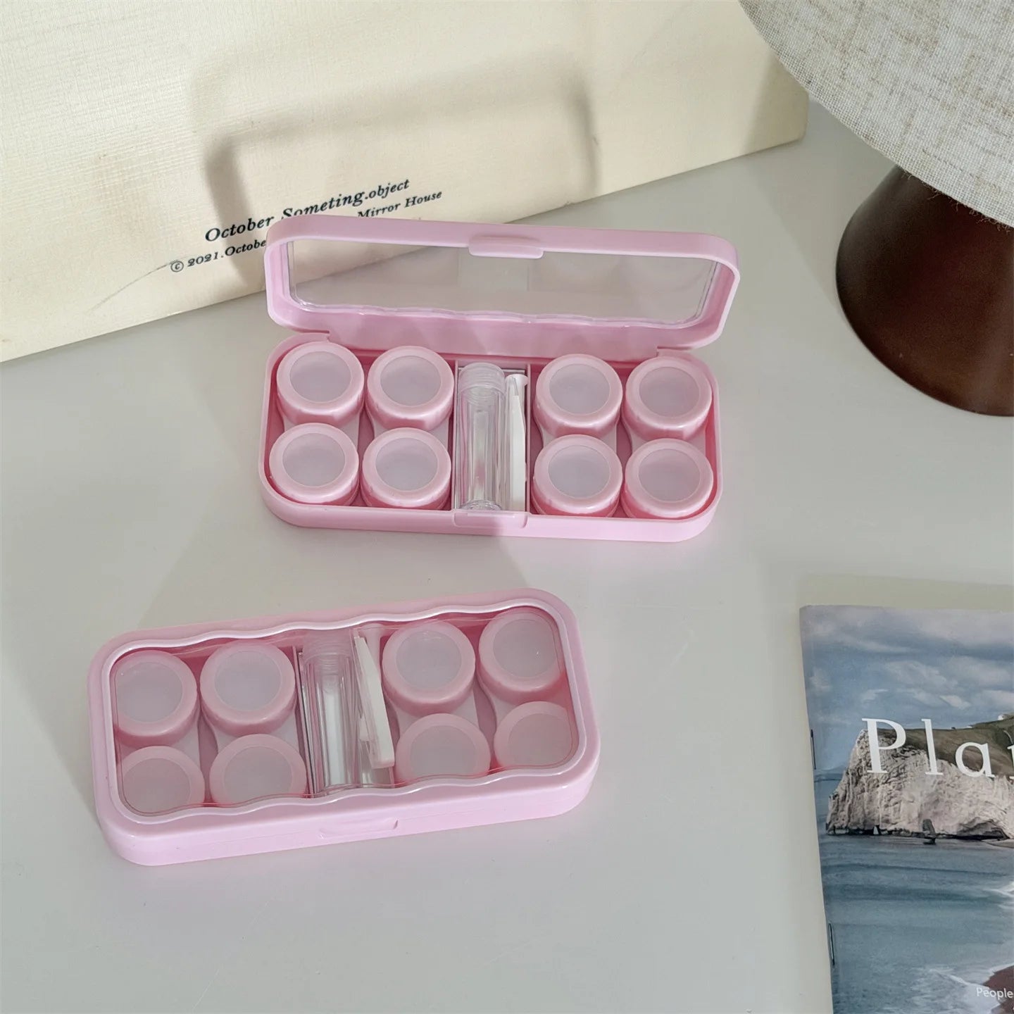 Large-Capacity Contact Lens Storage Case – Retro Morandi Colors