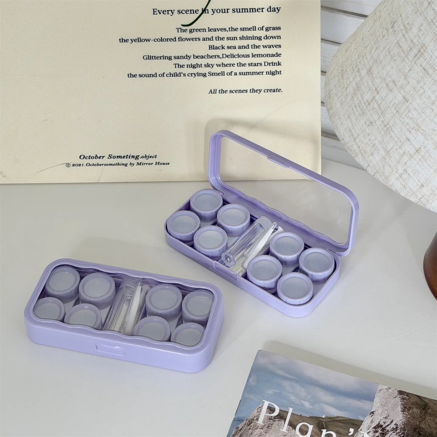 Large-Capacity Contact Lens Storage Case – Retro Morandi Colors