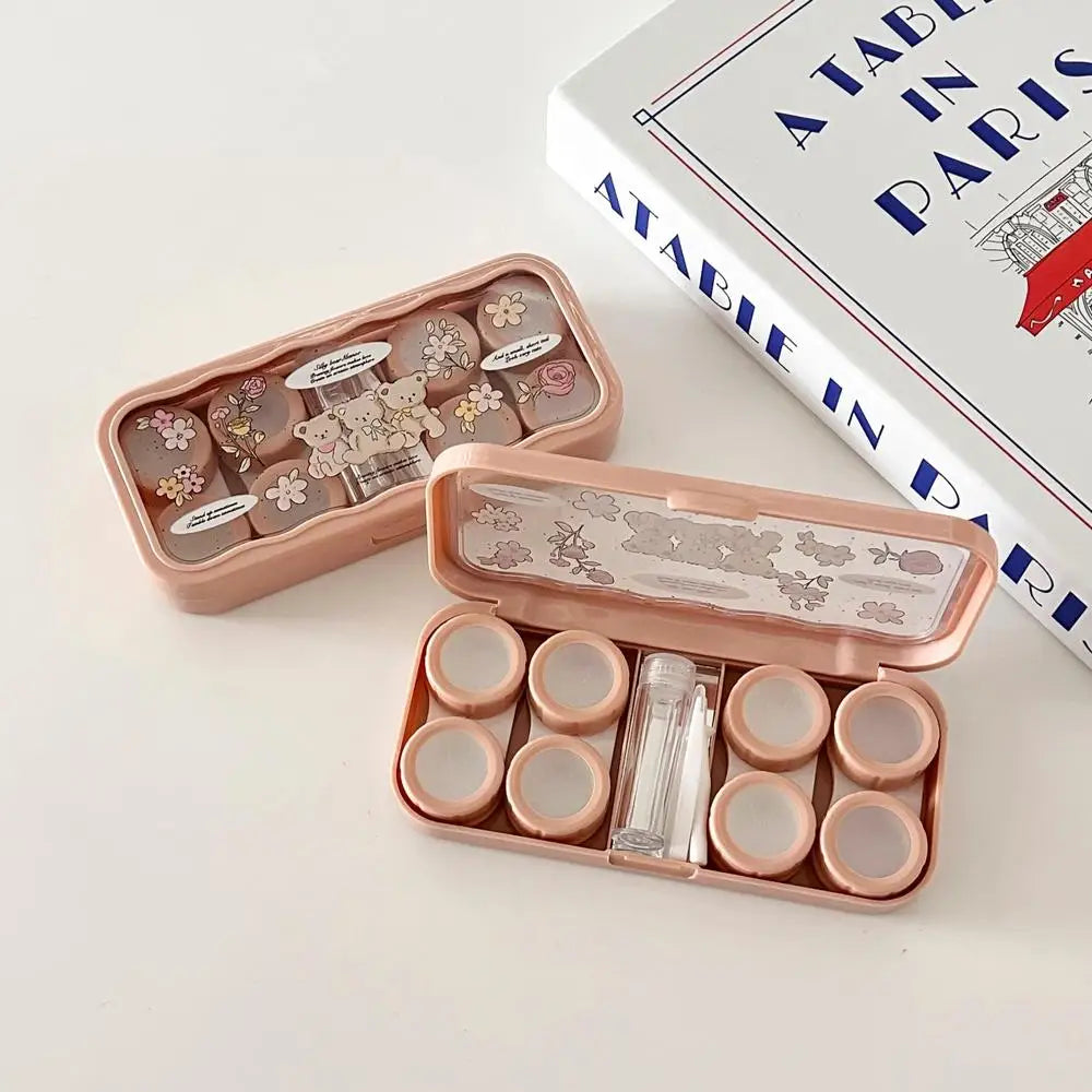Large-Capacity Contact Lens Storage Case – Retro Morandi Colors