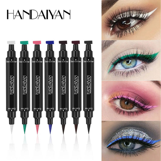 Colorful Dual-Ended Liquid Eyeliner Stamp – Waterproof, Quick-Dry & Long-Lasting