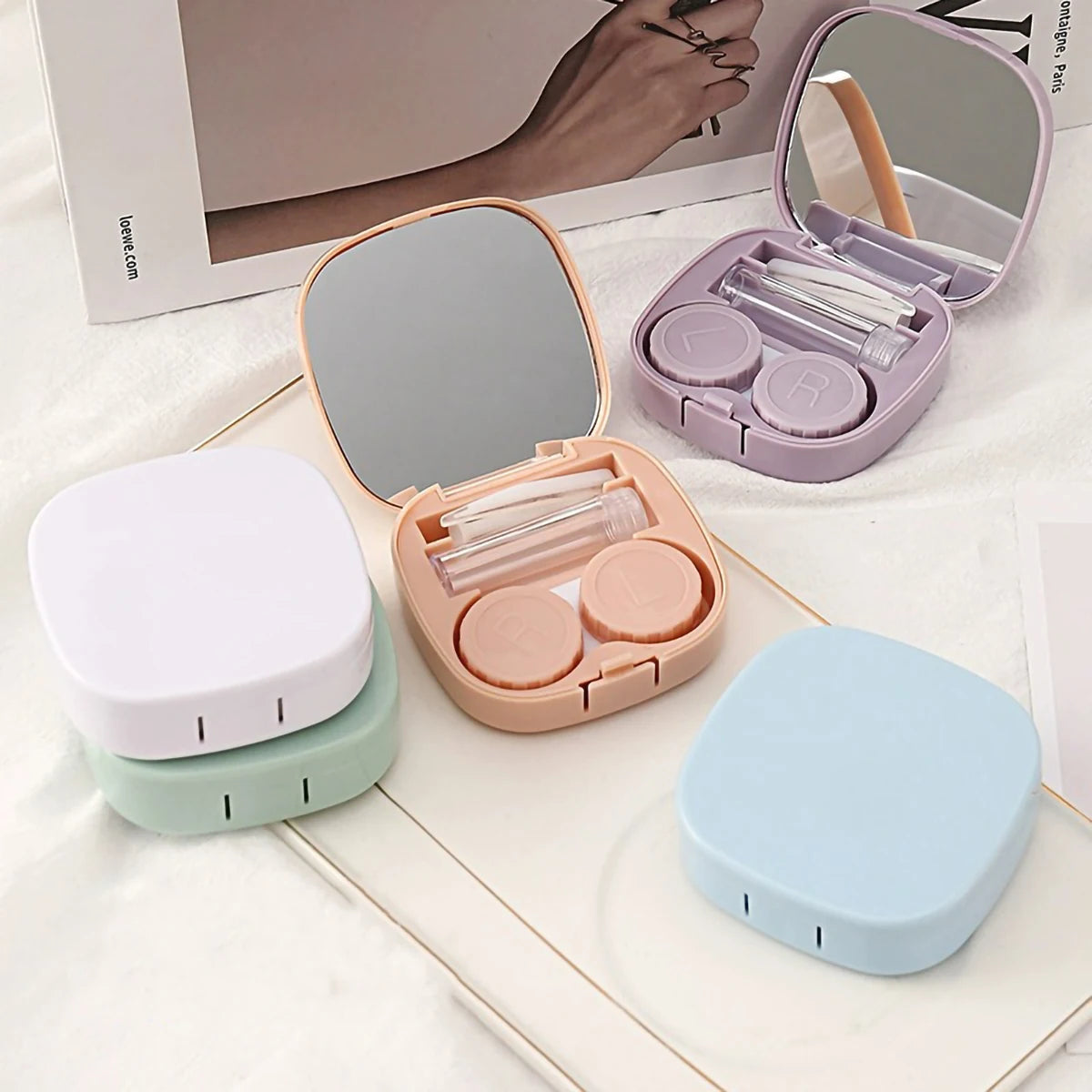 Macaroon Contact Lens Case – Compact & Stylish Storage Box