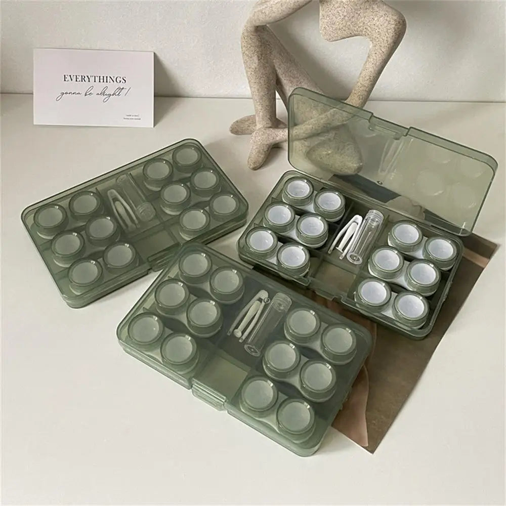 Large-Capacity Contact Lens Storage Case – Retro Morandi Colors