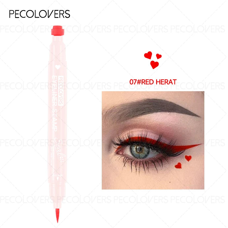 Double-Ended Eyeliner with Star, Heart & Moon Stamp – Waterproof, Beginner-Friendly