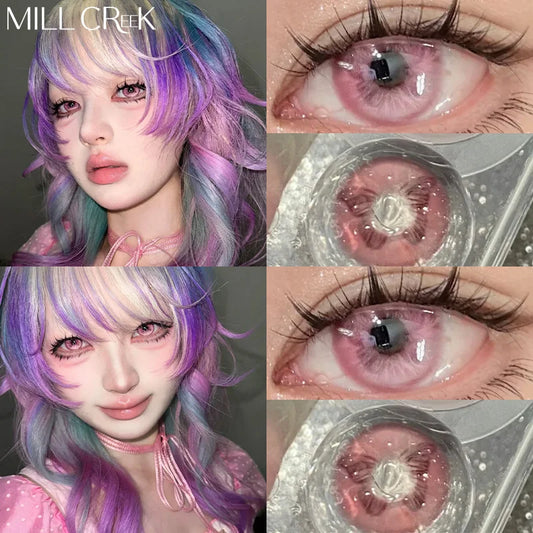 Mill Creek Korean Colored Contact Lenses – Butterfly Series, Natural Fashion Lenses with Myopia Option