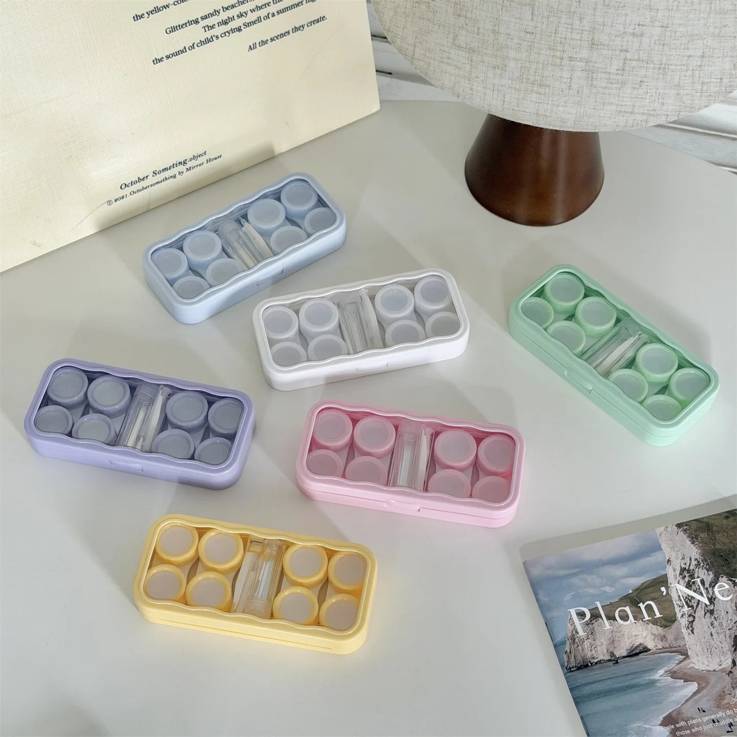 Large-Capacity Contact Lens Storage Case – Retro Morandi Colors