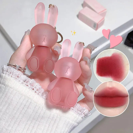 Gege Bear Rabbit Lip Glaze – Matte Velvet Lip Clay, Long-Lasting & Non-Drying